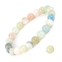 Dazcolo Natural Gemstone Bracelet 75 In Stretch Gems Stones 8Mm Round Beads Healing Crystals Quartz Women Men Girls Gifts Mult