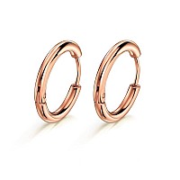 Hoop Earrings For Women Rose Gold Earrings Surgical Steel Earrings Stainless Steel Earrings Huggie Earrings For Women Womens Ear