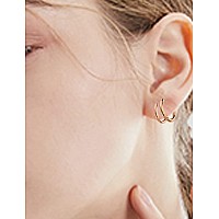 Hoop Earrings For Women Rose Gold Earrings Surgical Steel Earrings Stainless Steel Earrings Huggie Earrings For Women Womens Ear