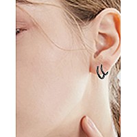 2 Pcs Small Hoop Earrings For Women Earrings For Men Surgical Steel Earrings Hoop Earrings Men Earrings Black Earrings For Women