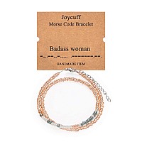 Joycuff Funny Gifts For Friend Morse Code Bracelets For Women Inspirational Hidden Message Jewelry Birthday Christmas Gifts For