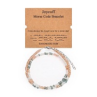 Joycuff Memorial Gifts Morse Code Bracelets For Loss Of Loved One Sympathy Gifts For Loss Of Dad Father Adjustable Beads Remembr