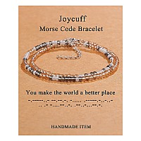 Joycuff Gifts For Women Mom Daughter Sister Friends Aunt Nurse Inspirational Morse Code Bracelets For Her Teens Inspirational En