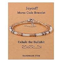 Funny Gifts For Friend Morse Code Bracelets For Women Inspirational Hidden Message Jewelry Birthday Christmas Gifts For Her Best