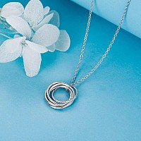 Annamate 50Th Birthday Gifts For Women, Sterling Silver 5 Decade Jewelry Gifts Ideas,50Th Birthday Necklace Gifts For Her