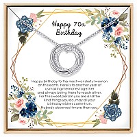 Annamate 70Th Birthday Gifts For Women Sterling Silver 7 Decade Jewelry Gifts Ideas 70Th Birthday Necklace Gifts For Her