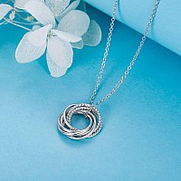 Annamate 70Th Birthday Gifts For Women Sterling Silver 7 Decade Jewelry Gifts Ideas 70Th Birthday Necklace Gifts For Her