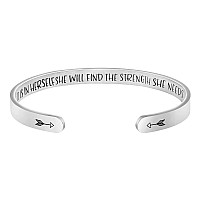 Inspirational Gifts For Women Birthday Gift Ideas Inspire Me Bracelets For Her Personalized Engraved Stainless Steel Cuff Bracel