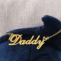 Ronkahshow Lillian Custom Name Necklace Customized Personalized 18K Gold Pendant Name Necklace With Heart Name Necklace For Wome