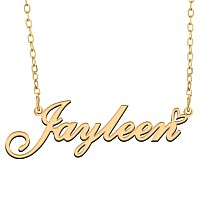 Ronkahshow Jayleen Custom Name Necklace Customized Personalized 18K Gold Pendant Name Necklace With Heart Name Necklace For Women Best Gift For Girl Birthday Mother