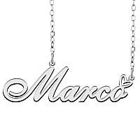 Ronkahshow Marco Custom Name Necklace Customized Personalized Pendant Name Necklace With Heart Name Necklace For Women Best Gift