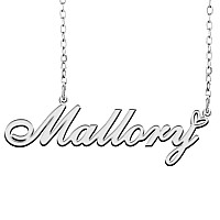 Ronkahshow Mallory Custom Name Necklace Customized Personalized Pendant Name Necklace With Heart Name Necklace For Women Best Gi