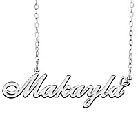 Ronkahshow Makayla Custom Name Necklace Customized Personalized Pendant Name Necklace With Heart Name Necklace For Women Best Gi