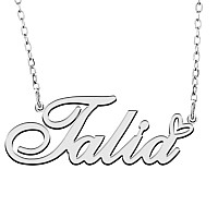 Ronkahshow Talia Custom Name Necklace Customized Personalized Pendant Name Necklace With Heart Name Necklace For Women Best Gift