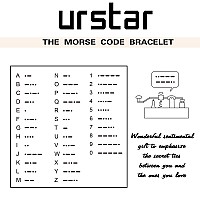 Urstar Bracelets For Mens Gifts Leather Bracelet For Men Gifts Morse Code I Love You Gifts For Him Anniversary Birthday Gifts F