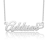 Cooljewelry Personalized Name Necklace Heart Symbol 316 Stainless Steel Jewelry For Girls Name Necklace For Addison Coapdba