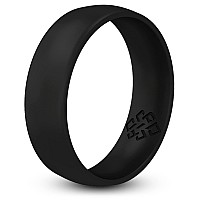 Knot Theory Satin Black Silicone Ring For Women Men Breathable Comfort Fit 4Mm Wedding Band Size 13