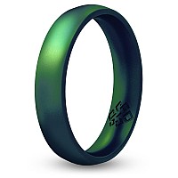 Knot Theory Enchanted Forest Silicone Ring For Men Women Breathable Comfort Fit 6Mm Wedding Band Size 5