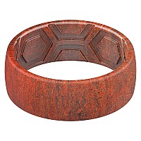 Thunderfit Silicone Wedding Rings Men 2 Layer Top Printed Design 8Mm Width 2Mm Thick Rust 1 Size 775 1780Mm