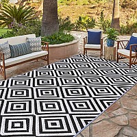 Ridota Reversible Mats Outdoor Patio Rugs Plastic Straw Rug Modern Area Rug Floor Mat For Outdoors Rv Patio Backyard Dec