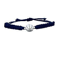 Sportybella Basketball Bracelet Charm Bracelet Basketball Jewelry Perfect Basketball Gift Navy