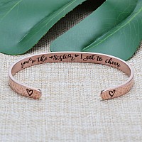 Joycuff Christmas Birthday Gifts To Sister Inspirational Sister Bracelets Sipmle Style Cuff Bangle For Friend Bestie Friendship