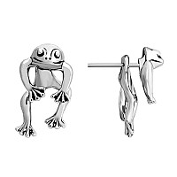 Copper Frodete Silver Frog Stud Earrings For Women Frogs Animal Earrings For Teens Girls Vintage Earrings Hypoallergenic Frog Je