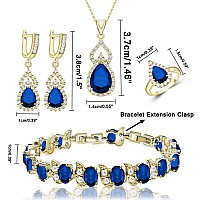 Lmxxvj Created Blue Sapphire Women Jewelry Setsbirthdayanniversarymother