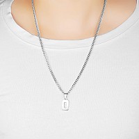 Number Necklace For Boy Silver Athletes Number Chain Stainless Steel Charm Pendant Personalized Sports Jewelry For Men Basketbal