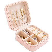 Kelofon Travel Jewelry Organizer Travel Jewelry Case Travel Jewelry Box Small Jewelry Organizer Box For Girls Womenpink