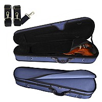 Adm 44 Full Size Violin Hard Case Basic Professional Triangular Shape Backpack Super Light Suspension Blue