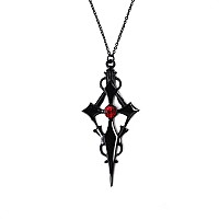 Sacina Gothic Cross Necklace Zinc Alloy Black Cross Necklace Halloween Christmas Goth Jewelry Gift For Women Black Cross Nec