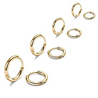 Gold Hoop Earrings For Women Multipack Huggie Earrings Cartilage Hoop Earring Helix Rook Daith Tragus Piercing Jewelry Tiny Sm