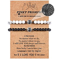 Desimtion Pinky Promise Bracelets For Couples 100 Languages I Love You Gifts For Him Her Birthday Gifts For Boyfriend Girlfriend