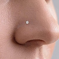 Silver Nose Rings Stud Nose Rings For Women Men 20G Surgical Steel Bone Nose Rings Straight