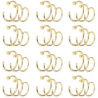 Drperfect 20G 36Pcs 316L Stainless Steel Nose Ring Hoop Nose Piercing Jewelry For Women And Men Gold Hoop Nose Ring 6Mm 8Mm 10Mm