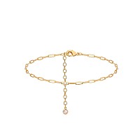 Mevecco Gold Paperclip Anklet14K Gold Plated Boho Beach Dainty Cute Tiny Lucky Star Oval Foot Chain Ankle Bracelet Silver Beade