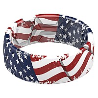 Thunderfit Silicone Wedding Rings Men 2 Layer Top Printed Design 8Mm Width 2Mm Thick Us Flag 2 Size 885 1860Mm