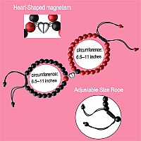 Xiannvxi Couples Bracelets His And Her Matching Couple Valentines Day Gifts Bracelets Jewelry Blackred