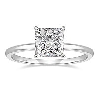 Eamti 2Ct 925 Sterling Silver Engagement Rings Princess Cut Cubic Zirconia Cz Wedding Promise Rings For Her Stunning Wedding Ban