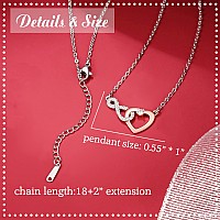 Shonyin Bonus Mom Necklace Bonus Mom Gifts From Daughter Second Mom Gifts Infinity Heart Pendant Necklace For Women Jewelry G