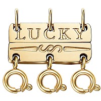 Lucky Necklace Layering Clasps 18K Gold And Silver Separator For Stackable Necklaces Chainsmultiple Necklace Clasps And Closure