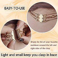 Lucky Necklace Layering Clasps 18K Gold And Silver Separator For Stackable Necklaces Chainsmultiple Necklace Clasps And Closure