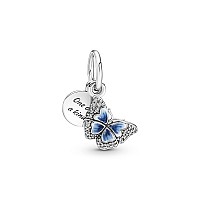 PANDORA Blue Butterfly Dangle Charm Bracelet - Sterling Silver