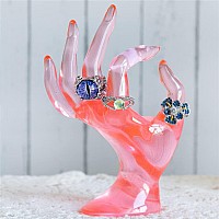 Homegoal Hand Jewelry Holder Bracelet Ring Watch Jewelry Display Holder Stand Mannequin Hand Polyresin 7 Inch Peach Color