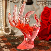 Homegoal Hand Jewelry Holder Bracelet Ring Watch Jewelry Display Holder Stand Mannequin Hand Polyresin 7 Inch Peach Color