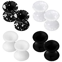 Oufer 8Pcs Silicone Ear Gauges Flexible Ear Tunnels Plugs Stretchers Expander Double Flared Flesh Ear Piercing Jewelry For Women