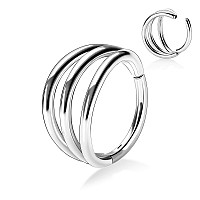 Peaklink 20G Triple Open Stacked Cartilage Conch Helix Earring Hoop 316L Surgical Steel Septum Nose Rings 8Mm Lobe Earrings Unis