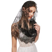 Mantilla Veil Latin Mass Head Covering Spanish Style Lace Traditional Vintage Inspired Infinity Shape