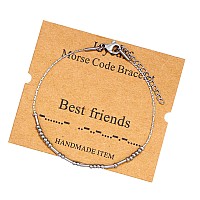 Joycuff Best Friends Best Friend Birthday Gifts For Women Unique Funny Gifts Morse Code Bracelets For Women Sister Birthday Chri